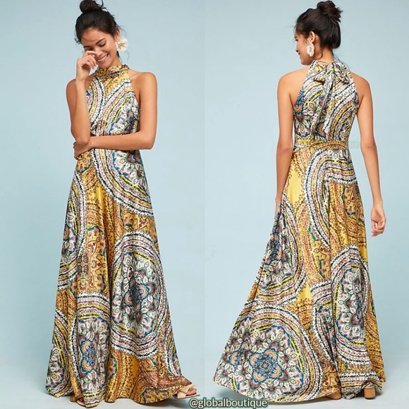Anthropologie Dresses & Skirts - NWT ANTHROPOLOGIE Nicole Miller Paisley Maxi Dress
